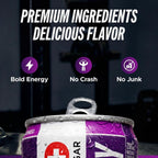 LIFEAID FITAID Energy Zero Sugar Grape Acai 200mg - 24 Pack - image 6