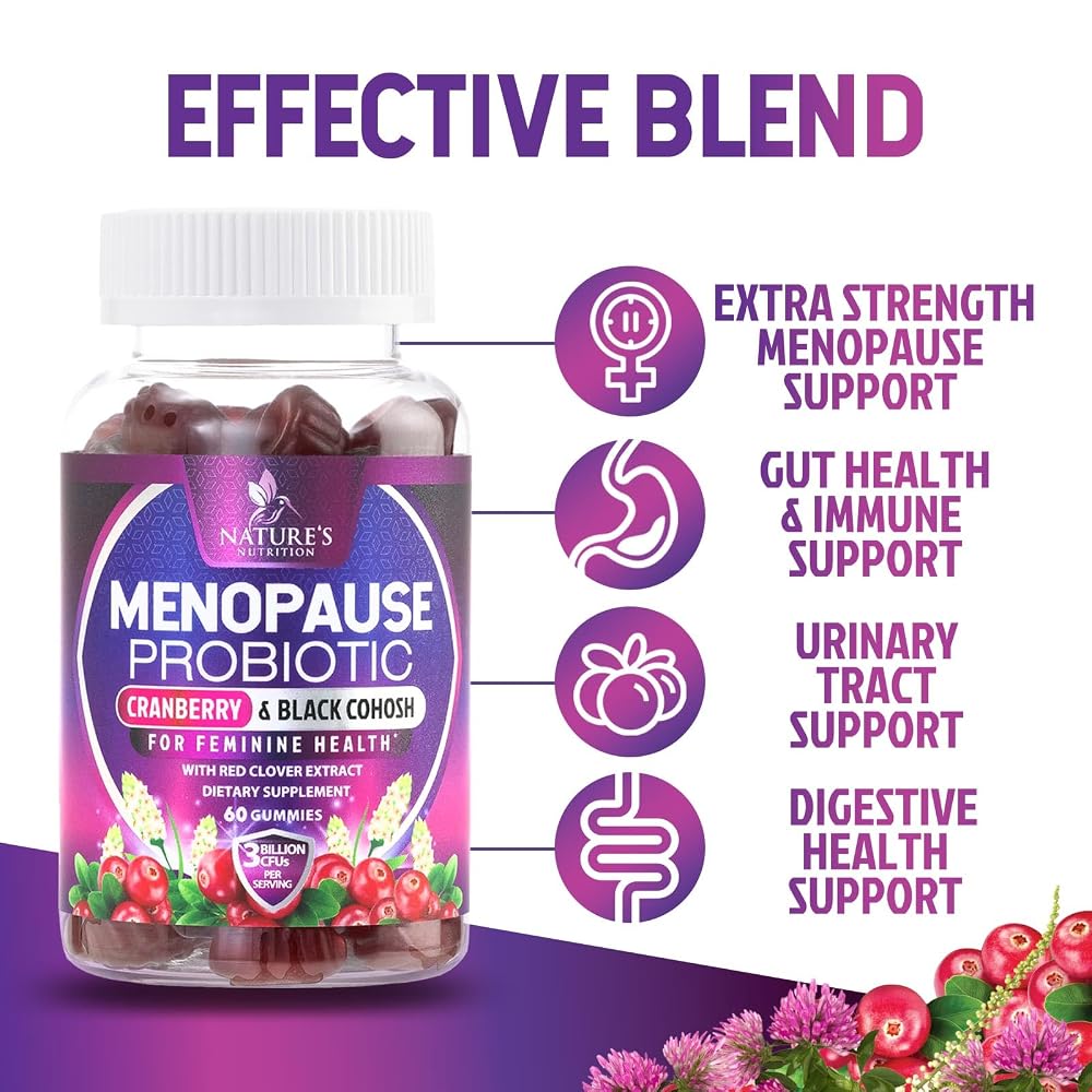 Nature's Nutrition Menopause Probiotic Gummies for Women - 60 Gummies - image 6