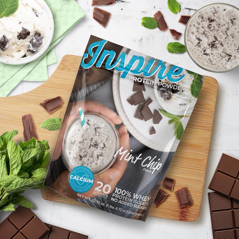 Bariatric Eating Inspire Mint Chip Whey Protein Isolate Powder - 20 Servings - image 3