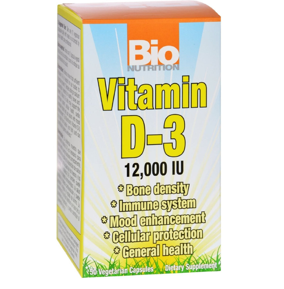 Bio Nutrition Vitamin D3 12000 IU - 150 Vegetarian Capsules