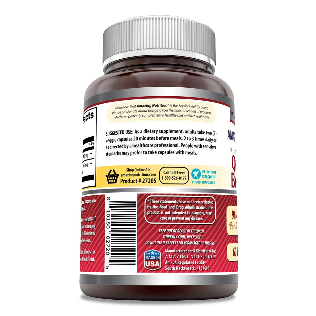amazing nutrition Quercetin 800 Mg with Bromelain 165 Mg Veggie