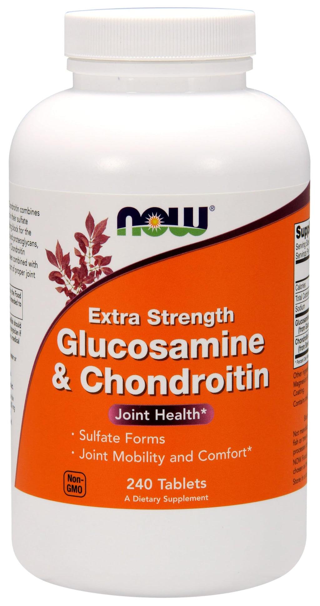 NOW Foods Glucosamine and Chondroitin 750-600 mg - 240 Tablets