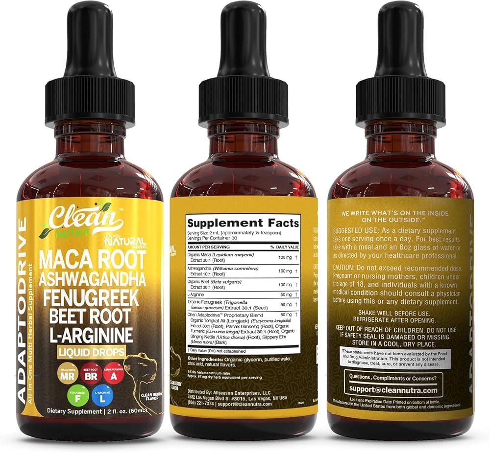 Clean Nutraceuticals Maca Root Liquid Drops with Ashwagandha - 2 Fl Oz - image 5