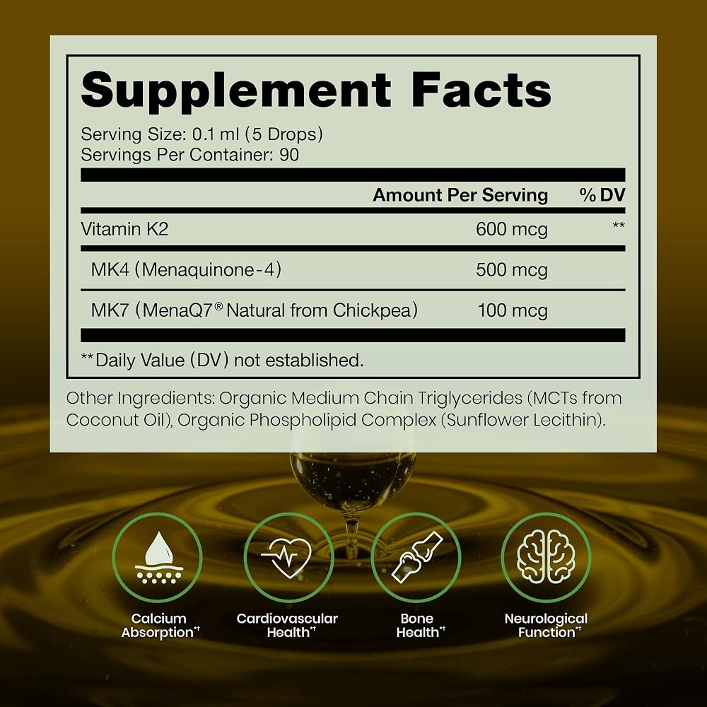 Pure Therapro Rx Liposomal Vitamin K2 Drops MK-4 & MK-7 - 10 mL - image 2
