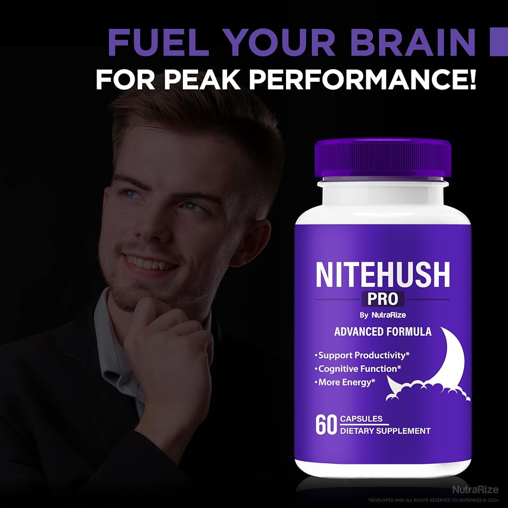 NutraRize Nite Hush Pro Capsules for Focus & Energy - 180 Capsules - image 4