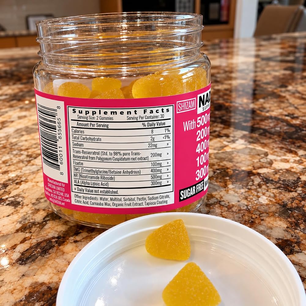 SHIZAM NAD+ Sugar Free Gummies 1500mg - 60 Count - image 7
