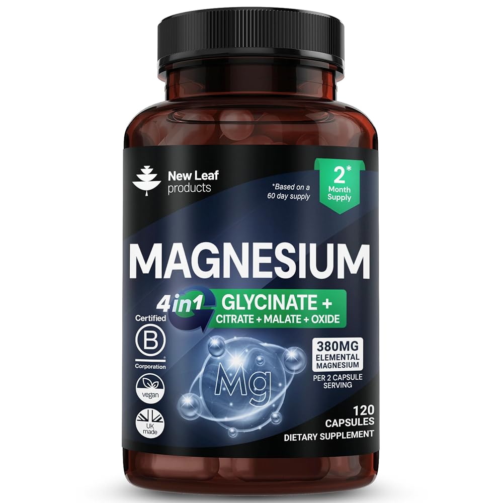 New Leaf Magnesium Glycinate 4-in-1 Complex - 120 Capsules