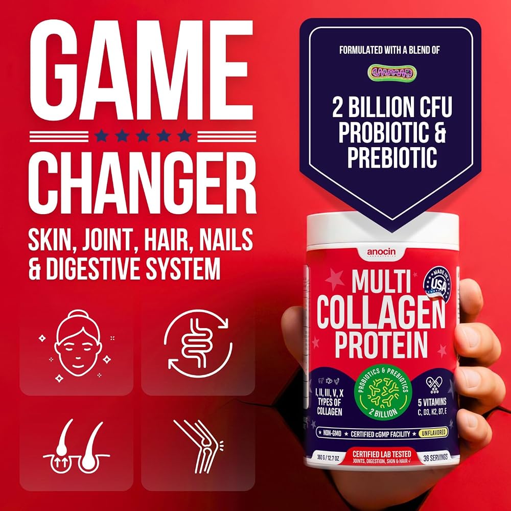 anocin Multi Collagen Peptides Powder with Probiotics - 2 Pack - image 3