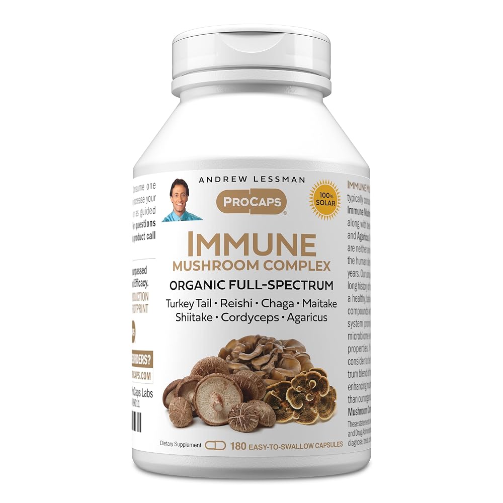 ANDREW LESSMAN Immune Mushroom Complex Capsules - Organic Full