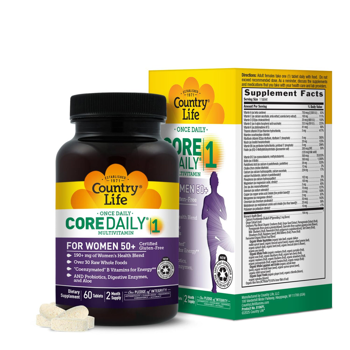 Country Life Core Daily-1 Women 50+ Multivitamin - 60 Tablets