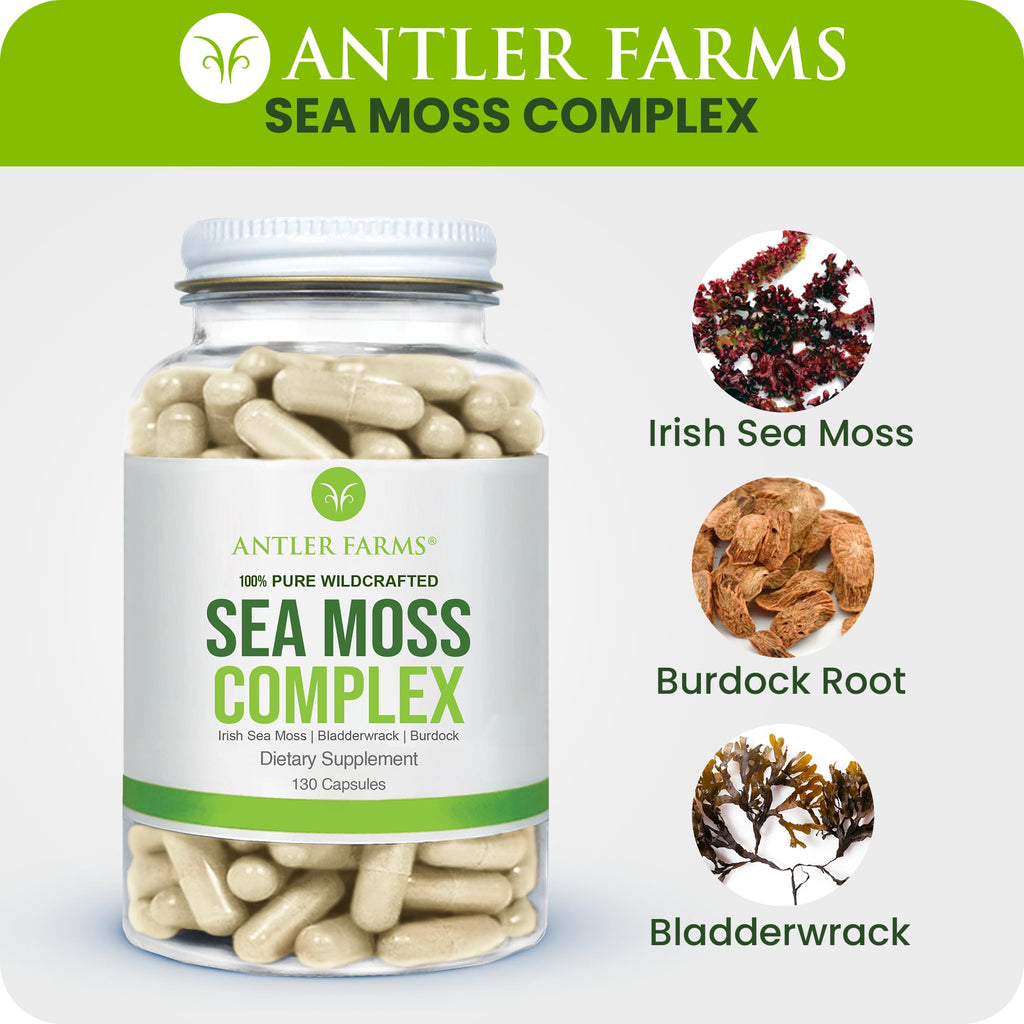 Antler Farms Sea Moss Complex with Bladderwrack - 130 Capsules - image 5