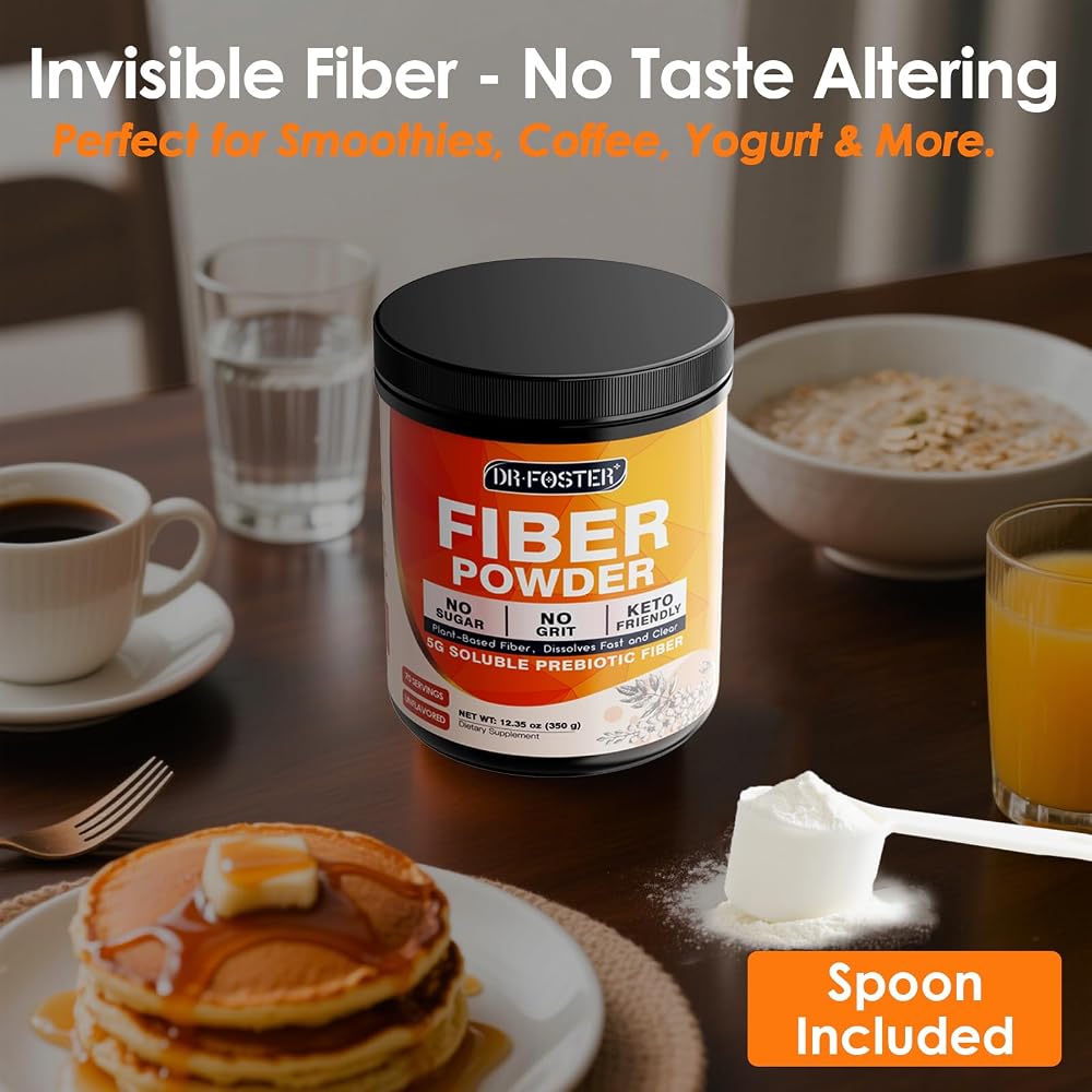 DRFOSTER Soluble Fiber Supplement Powder Unflavored - 70 Servings - image 5
