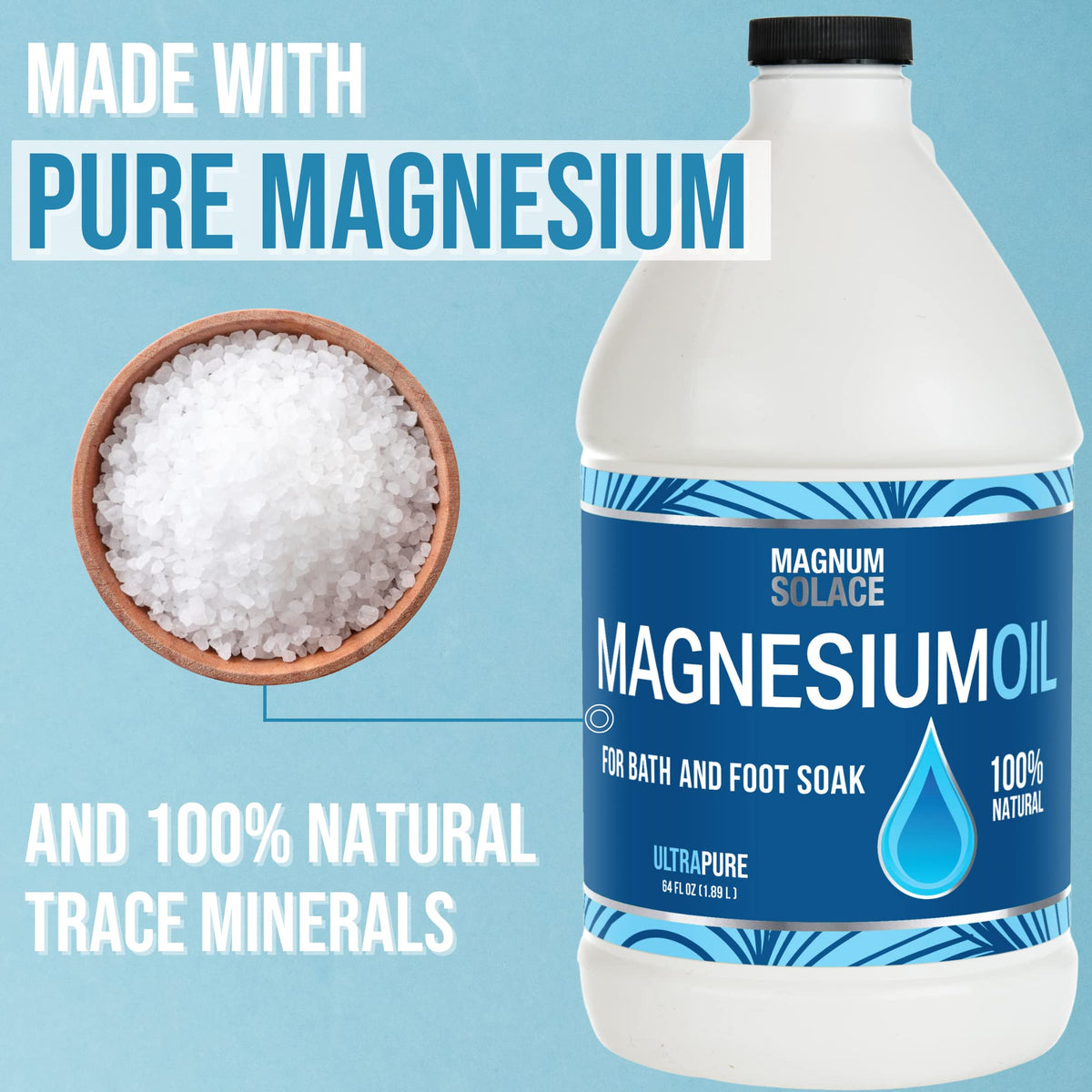 Magnum Solace Pure Magnesium Oil Spray - 64 fl oz - image 6