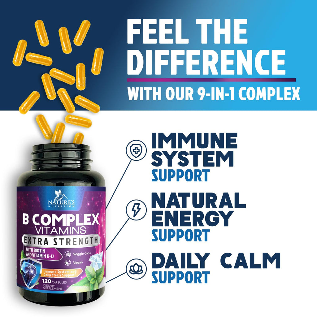 Nature's Nutrition B Complex Vitamins Capsules - Super Complete