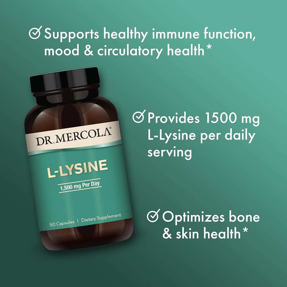 Dr. Mercola L-Lysine 1,500 mg - 90 Capsules - image 4