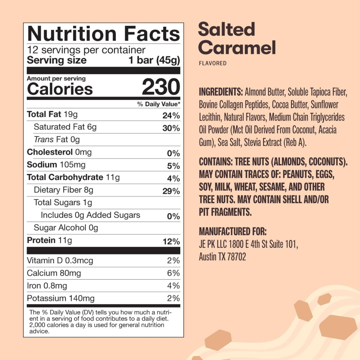 Perfect Keto Protein Snacks - Box of 12 Bars - Low Carb Diet Friendly