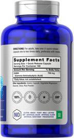 Horbäach GABA 750mg - 180 Capsules - image 2