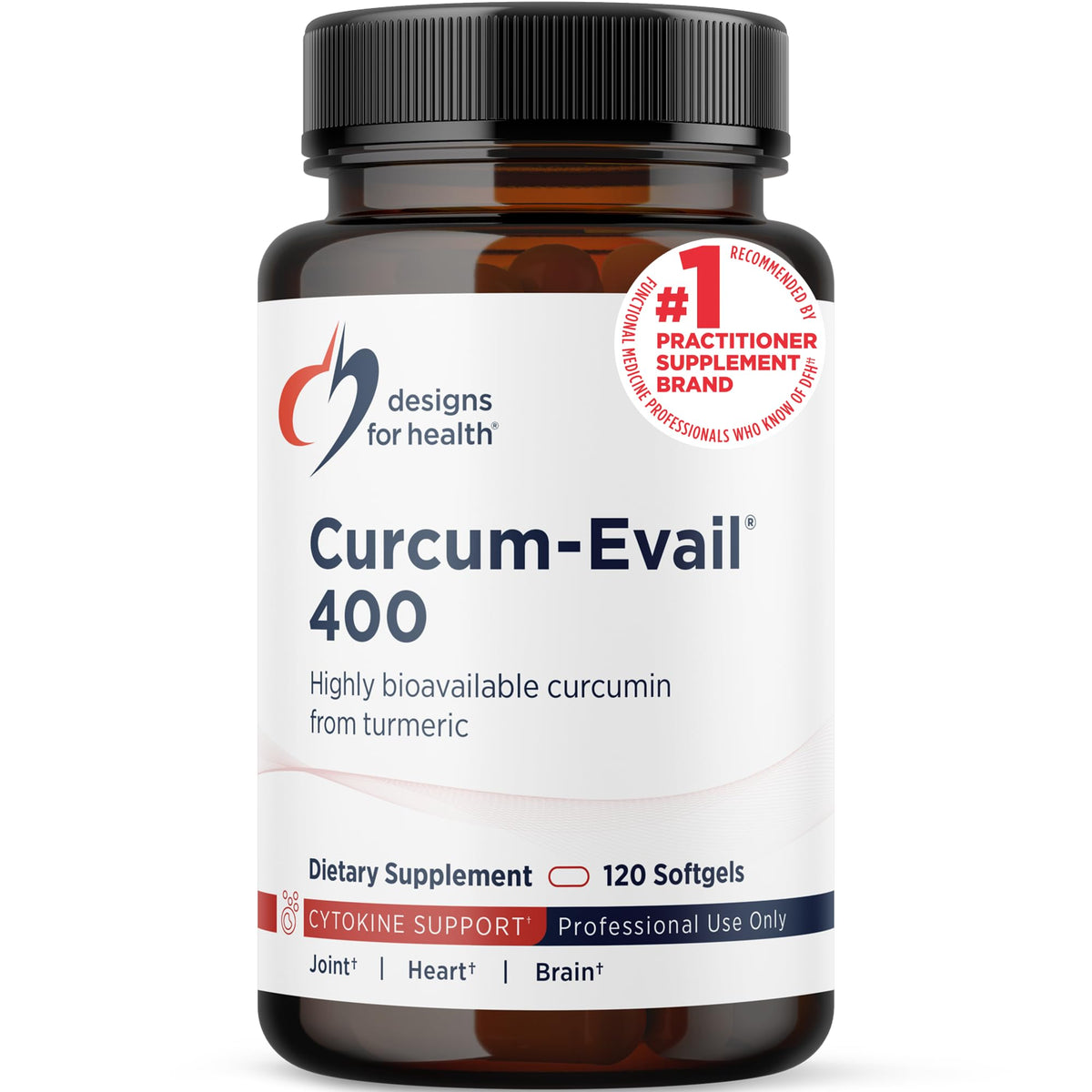 Designs for Health Curcum-Evail 400 Turmeric Curcumin - 120 Softgels