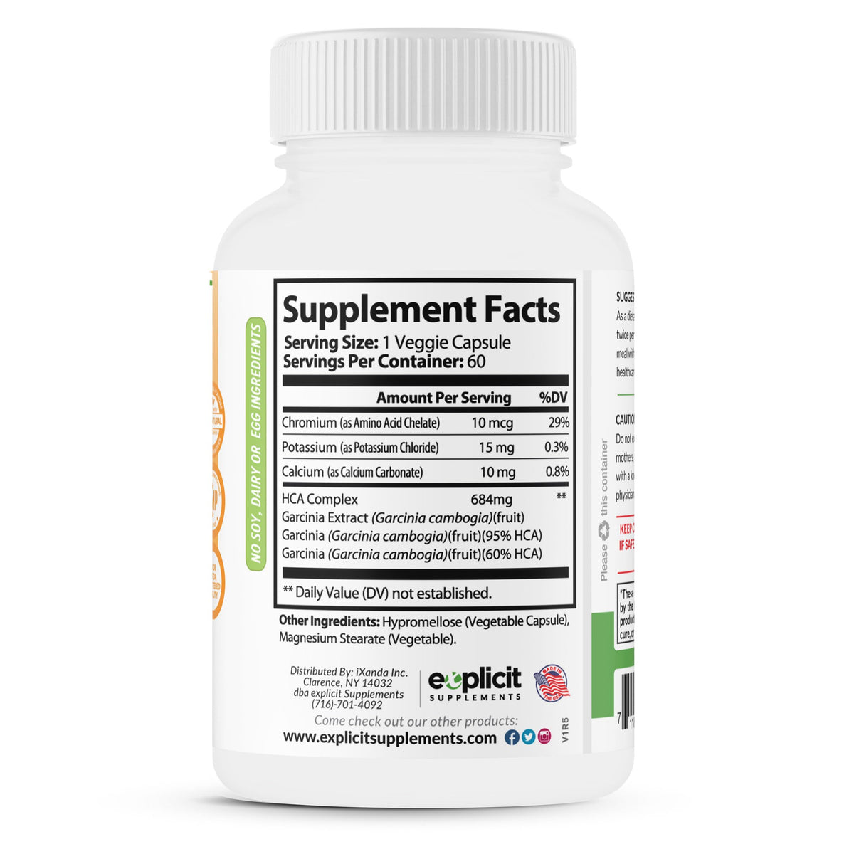 eXplicit Supplements Garcinia Cambogia 95% HCA 1400mg - 60 Capsules - image 8