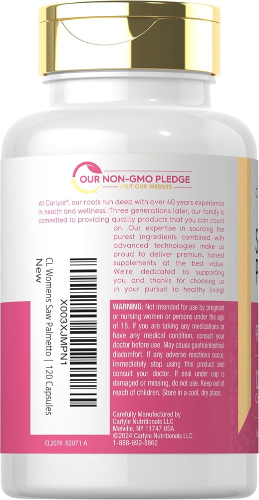 Carlyle Saw Palmetto for Women - 120 Capsules - image 3