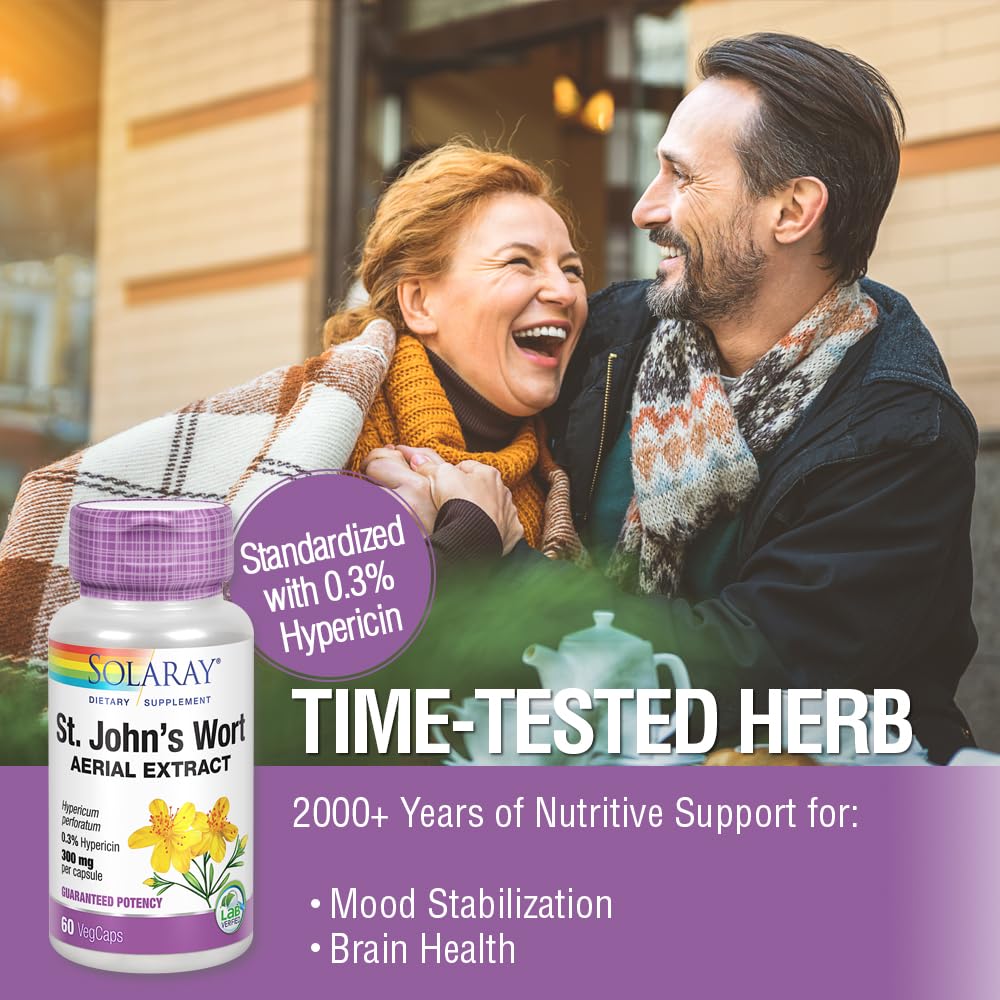 SOLARAY Unflavored Capsules St. John'S Wort Mood Support 300Mg Yes