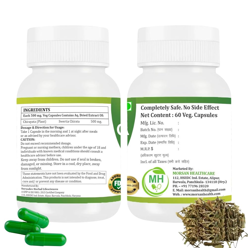 Morsan Healthcare Chirayata 500mg Swertia Chirata Extract - image 3
