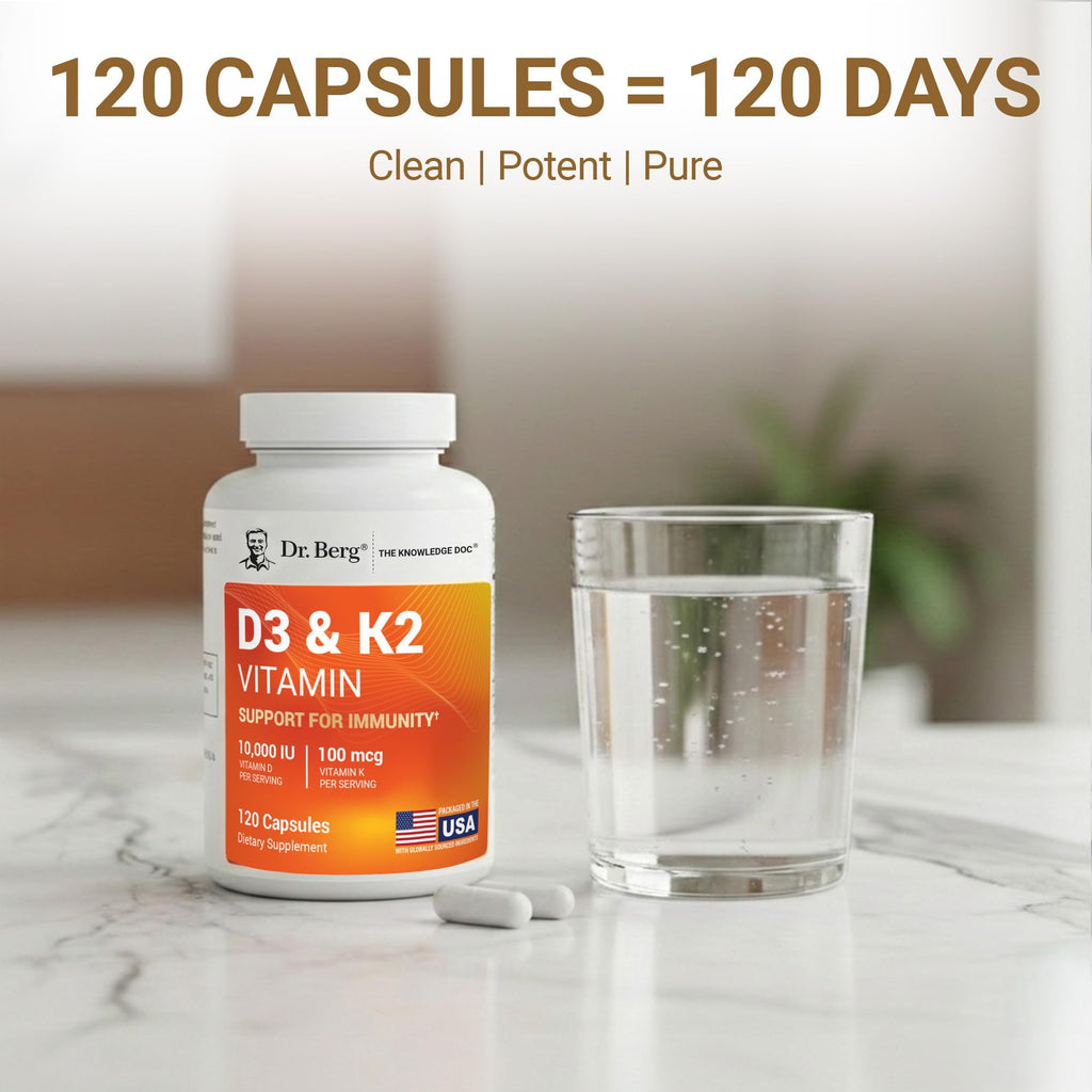 Dr. Berg Maximum Strength Vitamin D3 K2 10,000 IU - 120 Capsules - image 8