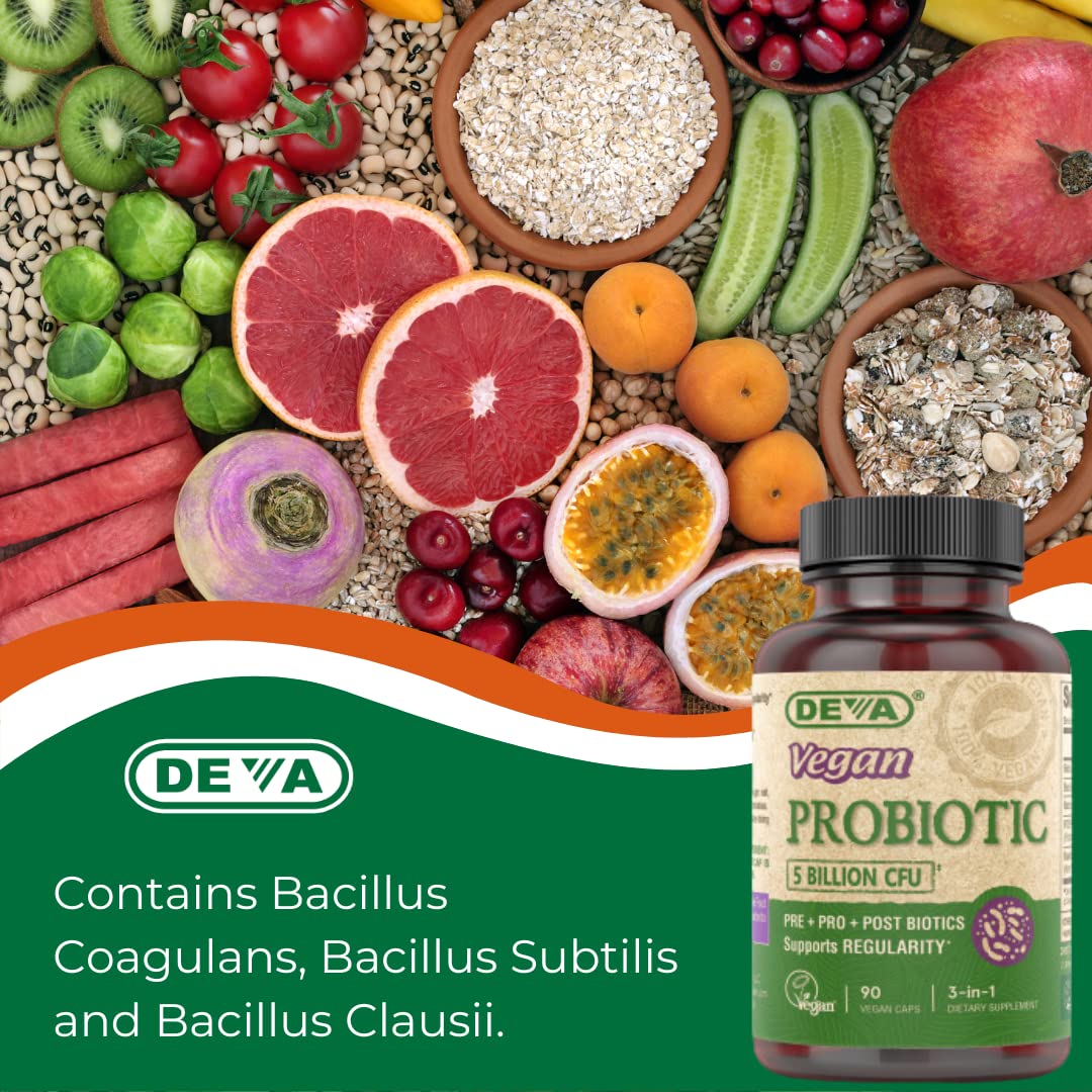 DEVA Vegan Probiotic Supplement with Prebiotics - 90 Capsules - image 5