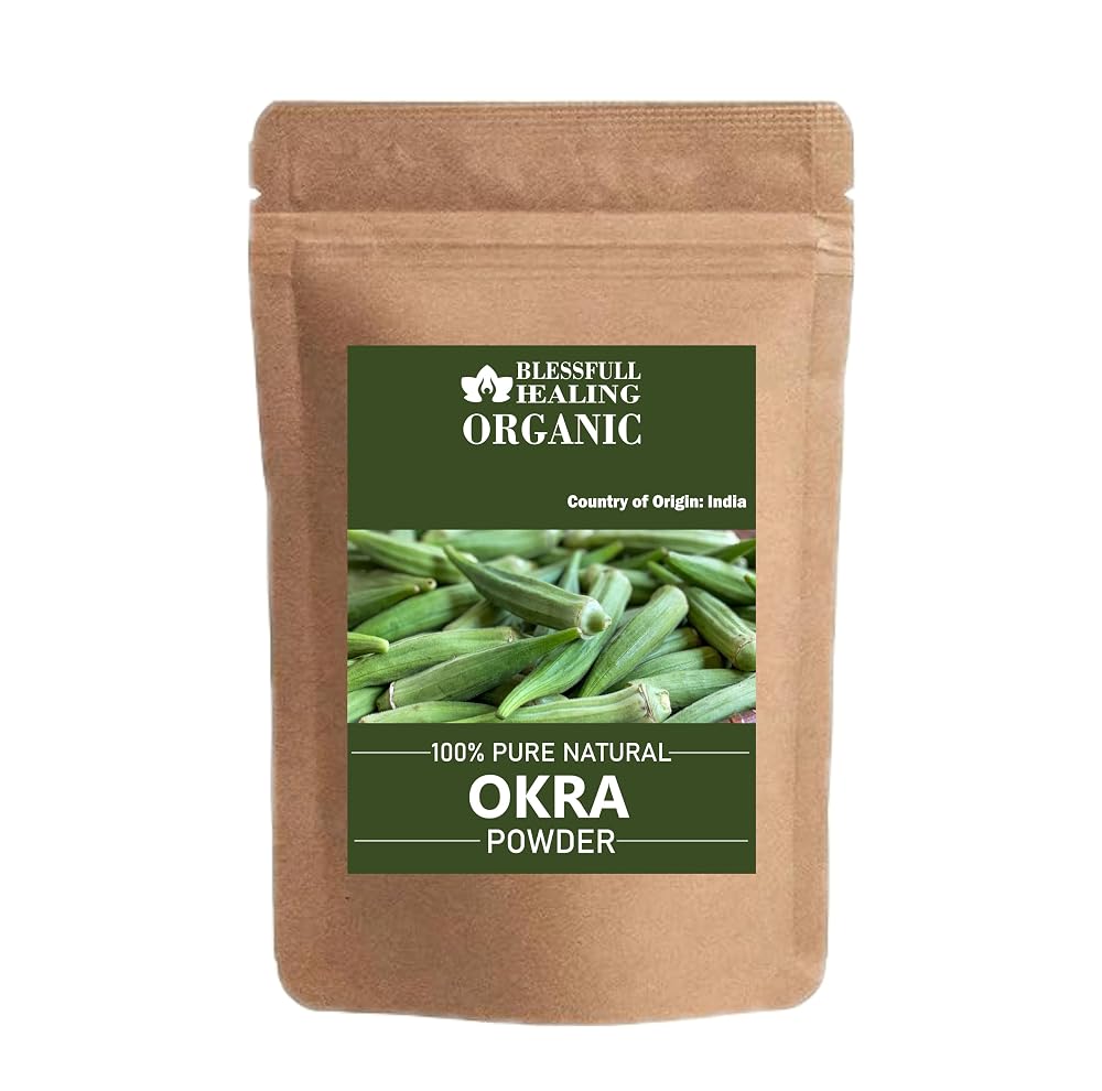 Blessfull Healing Organic Okra Powder 100% Pure Natural 200 Gram /
