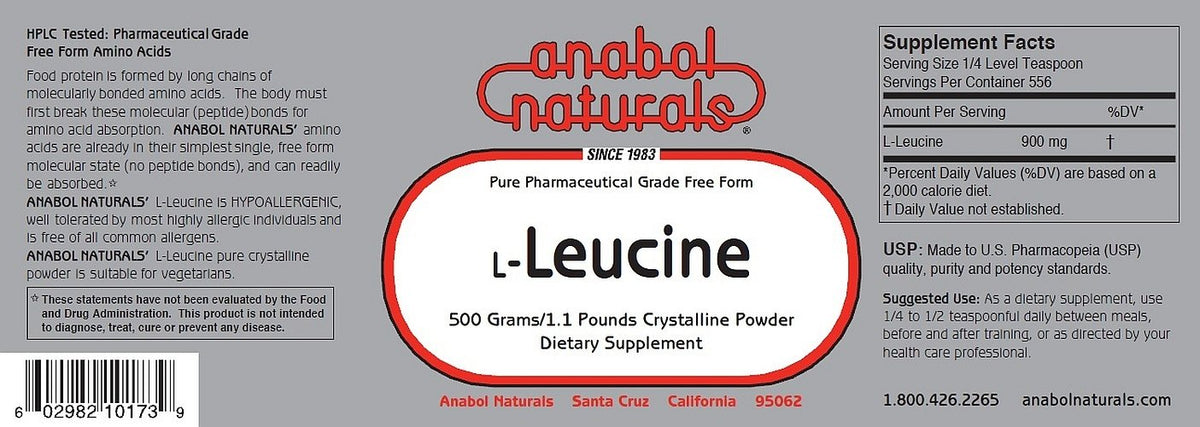 Anabol Naturals L-Leucine 500g Powder - 500g - image 2