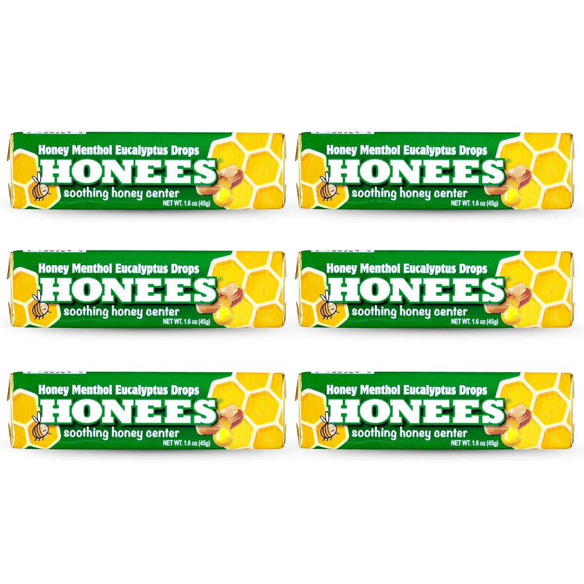 Honees Menthol & Eucalyptus Cough Drops with Honey - 54 Drops