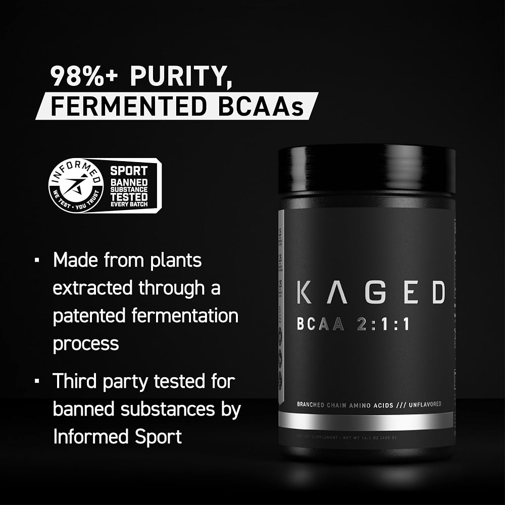 Kaged BCAA Powder Plant-Based Fermented - 72 Servings - image 2