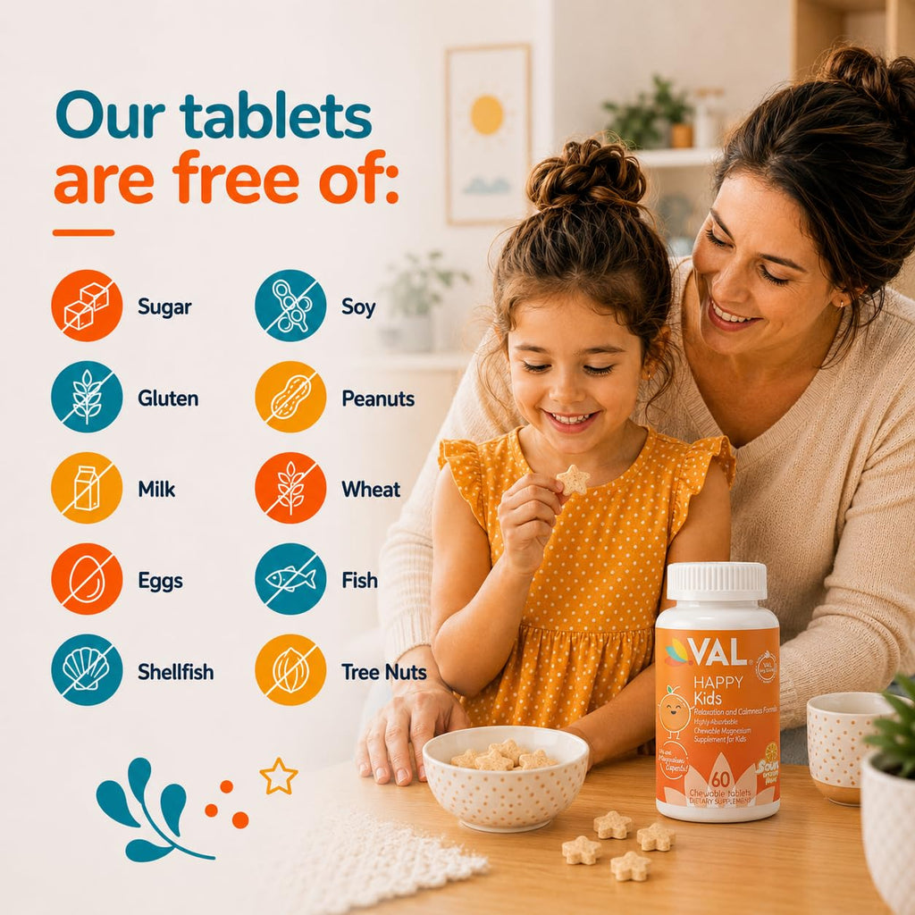 VAL Chewable Magnesium for Kids Relaxation and Calm Formula High