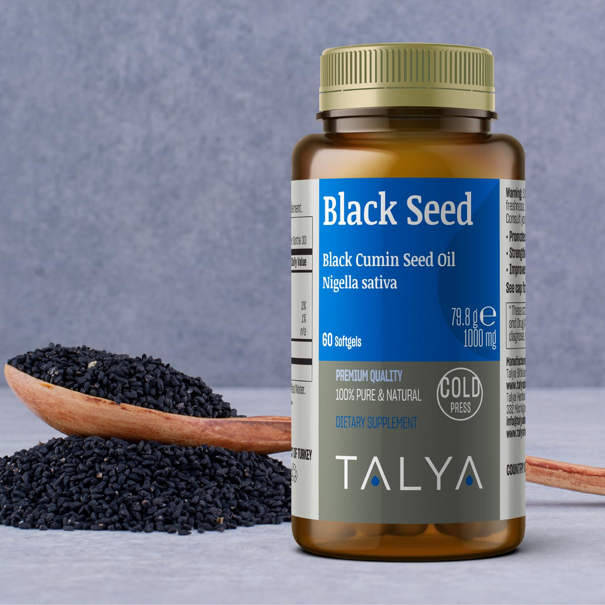 TALYA Black Seed Oil Softgel Immune Support - 60 Softgels - image 6
