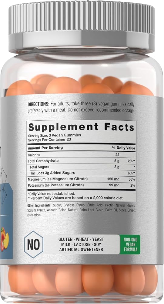 Horbäach Potassium Magnesium Citrate Gummies - 70 Count - image 2
