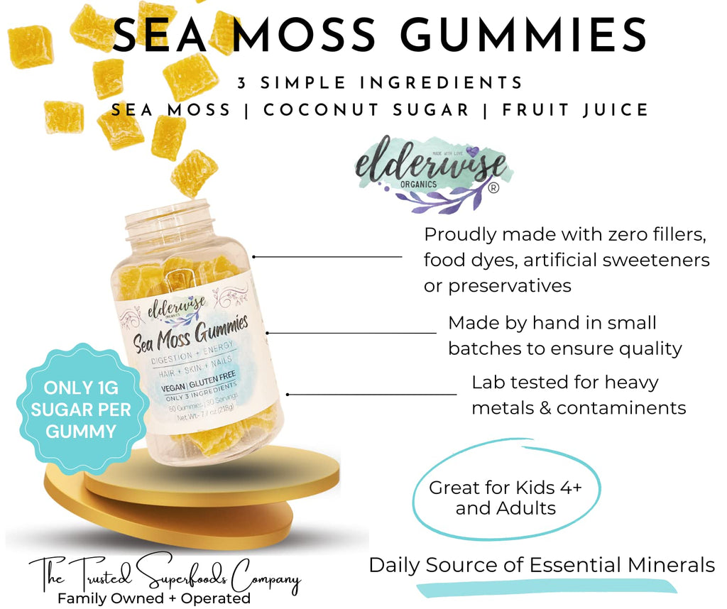 Elderwise Organics Sea Moss Gummies - 1 Pack - image 2