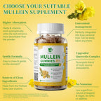 Lukaree Mullein Gummies for Lung Cleanse & Lymphatic Drainage - 120 Count - image 3