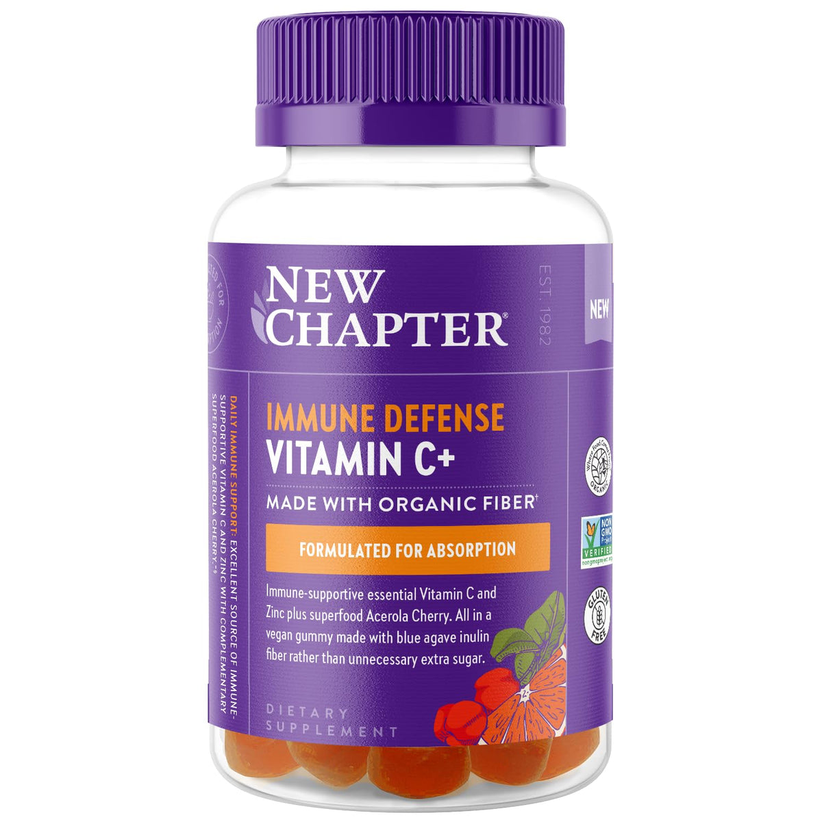 New Chapter Vitamin C+ Gummies Citrus Flavored - 60 Count