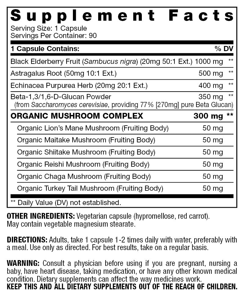 Fresh Start Immune Support with Elderberry & Mushrooms - 90 Capsules - image 2
