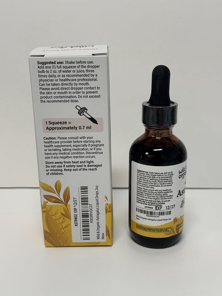Wild & Organic Astragalus Root Tincture - Organic Astragalus Root