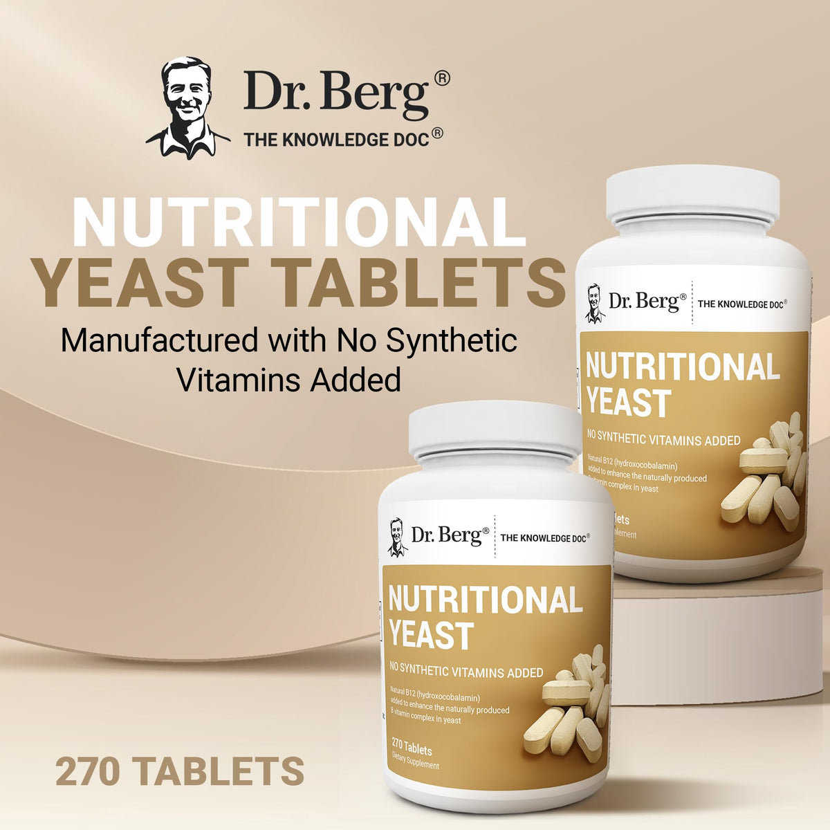 Dr. Berg Nutritionals Yeast B-Complex Tablets - 270 Vegan Tablets - image 4
