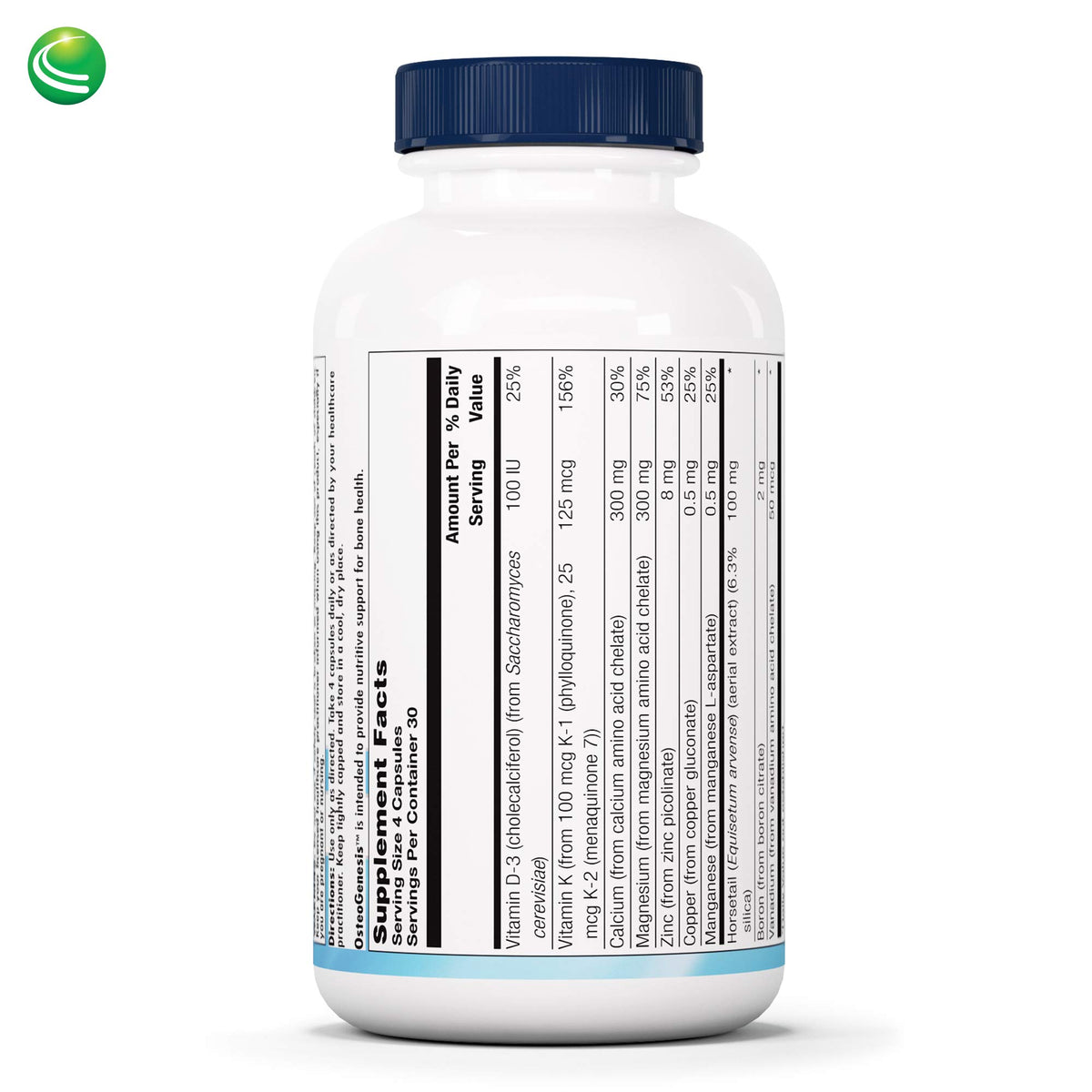 Nutra BioGenesis Osteogenesis Bone Health - 120 Vegetarian Capsules - image 2