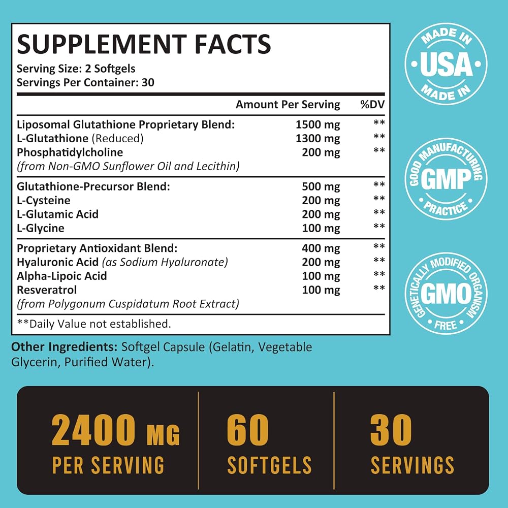 Zeylamum 2400 MG Liposomal Glutathione Softgels