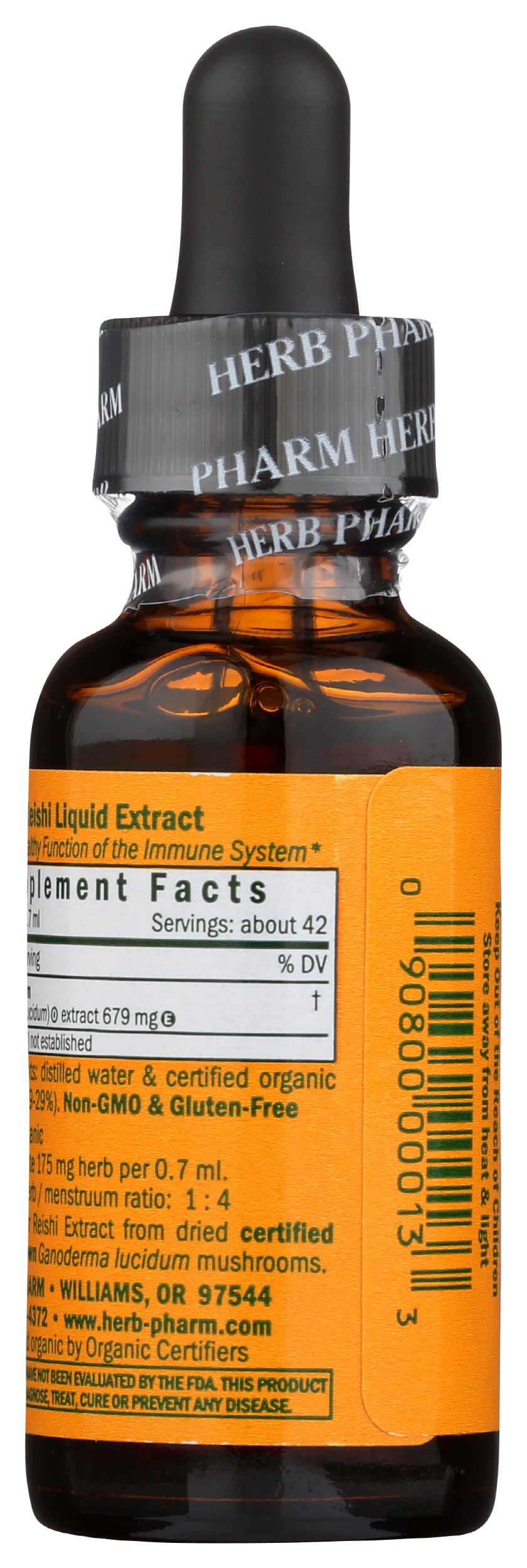 Herb Pharm Organic Red Reishi Mushroom Capsules