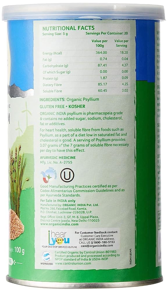 Sheltr Psyllium Whole Husk Powder - 100g - image 2