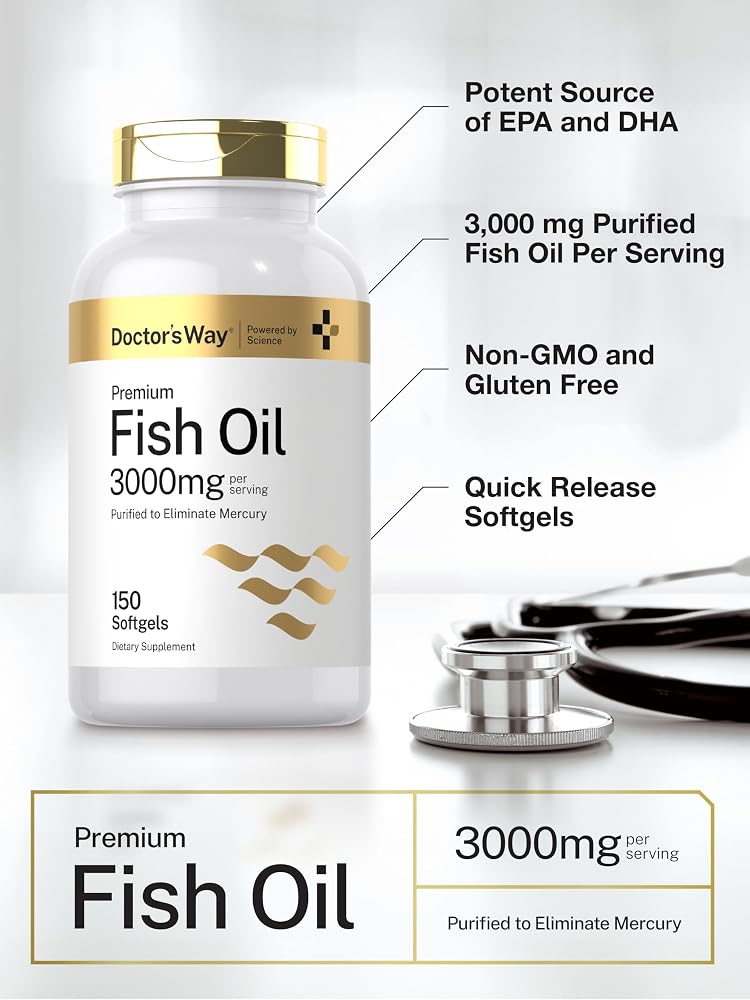 Doctor's Way Fish Oil 3000mg Omega-3 EPA DHA - 150 Softgels - image 4