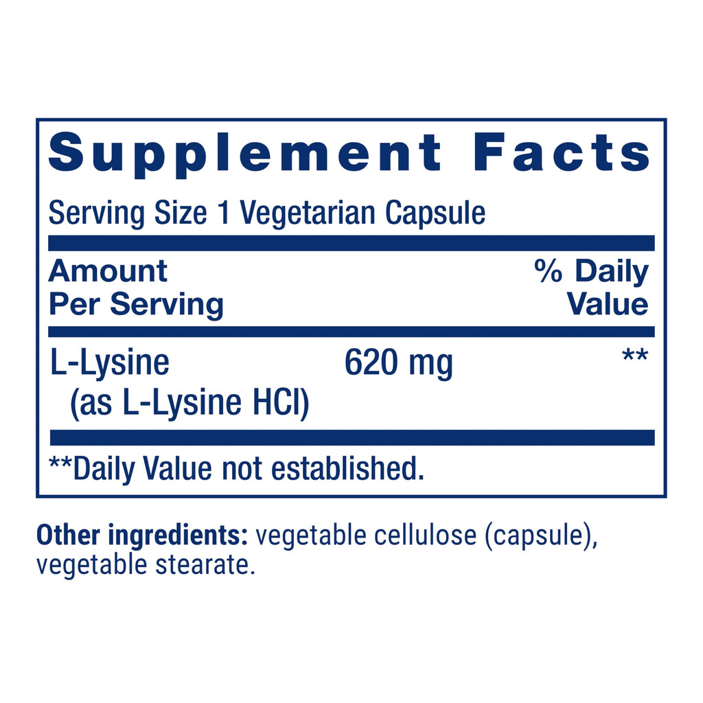 Life Extension L-Lysine 620 mg Amino Acid - 100 Capsules - image 3