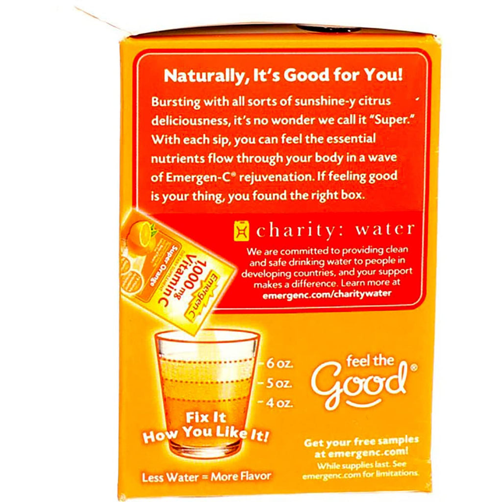 Emergen-C Vitamin C 1000 mg Super Orange - 30 Packets - image 2