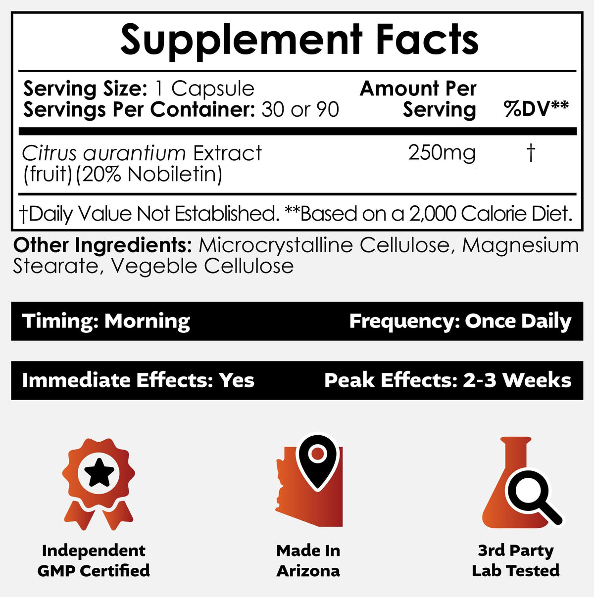 Nootropics Depot Nobiletin 250mg Capsules - 30 Count - image 2