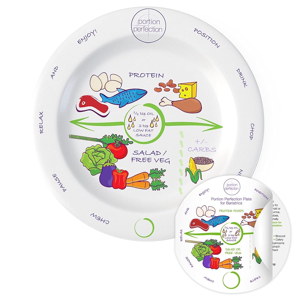 Portion Perfection Melamine Bariatric Portion Control Plate 8" - 1 Pack
